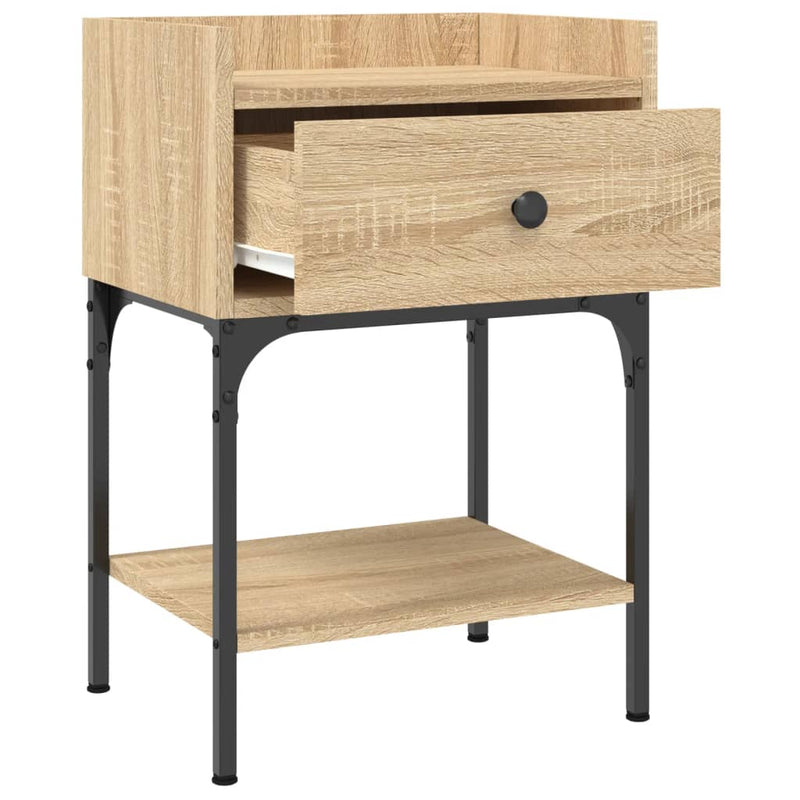 vidaXL 2 db sonoma tölgy színű szerelt fa éjjeliszekrény 40,5x31x60 cm