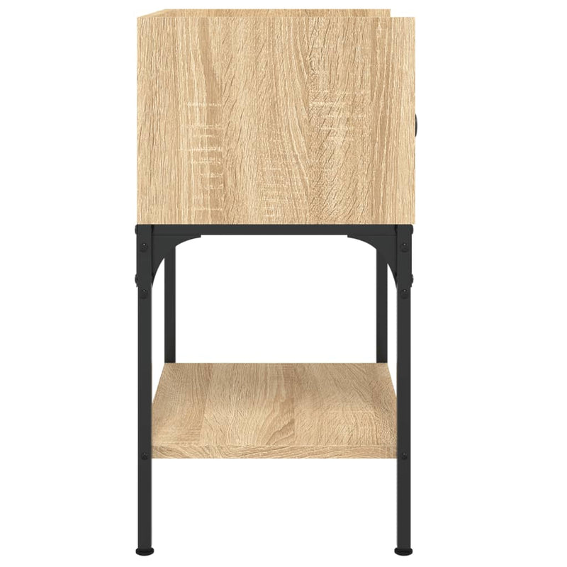 vidaXL 2 db sonoma tölgy színű szerelt fa éjjeliszekrény 40,5x31x60 cm