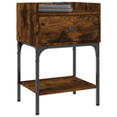 vidaXL füstös tölgy színű szerelt fa éjjeliszekrény 40,5 x 31 x 60 cm