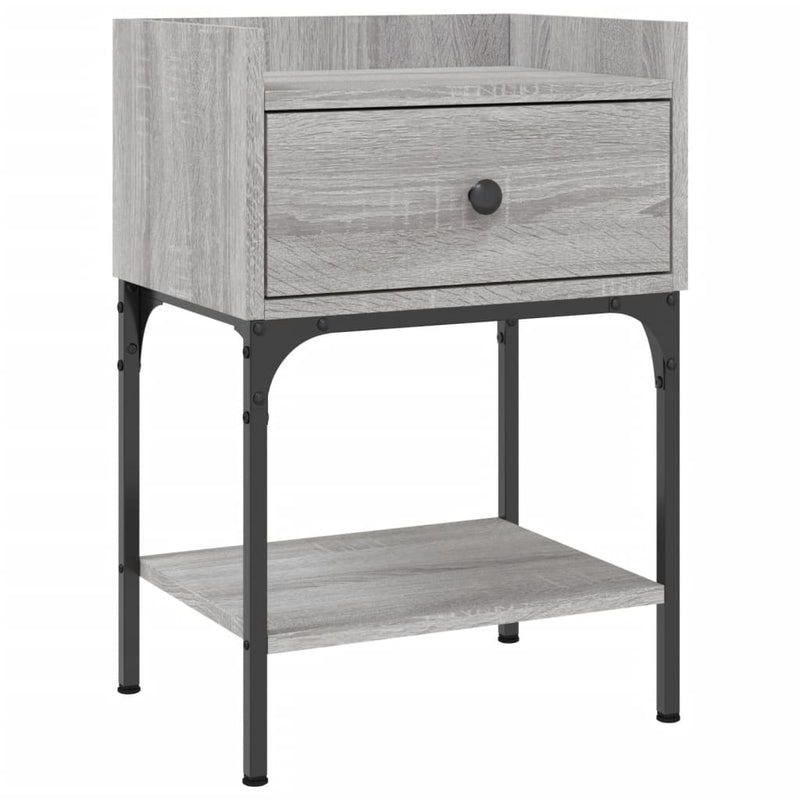 vidaXL 2 db szürke sonoma színű szerelt fa éjjeliszekrény 40,5x31x60cm