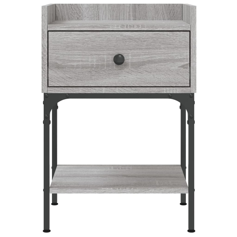 vidaXL 2 db szürke sonoma színű szerelt fa éjjeliszekrény 40,5x31x60cm
