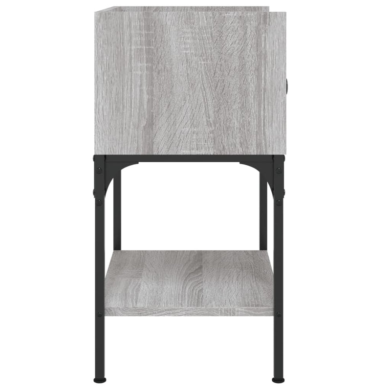 vidaXL 2 db szürke sonoma színű szerelt fa éjjeliszekrény 40,5x31x60cm