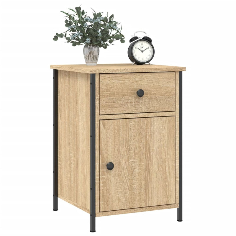 vidaXL 2 db sonoma tölgy színű szerelt fa éjjeliszekrény 40x42x60 cm