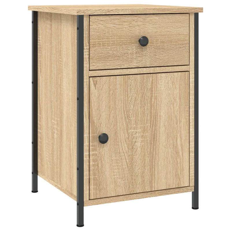 vidaXL 2 db sonoma tölgy színű szerelt fa éjjeliszekrény 40x42x60 cm