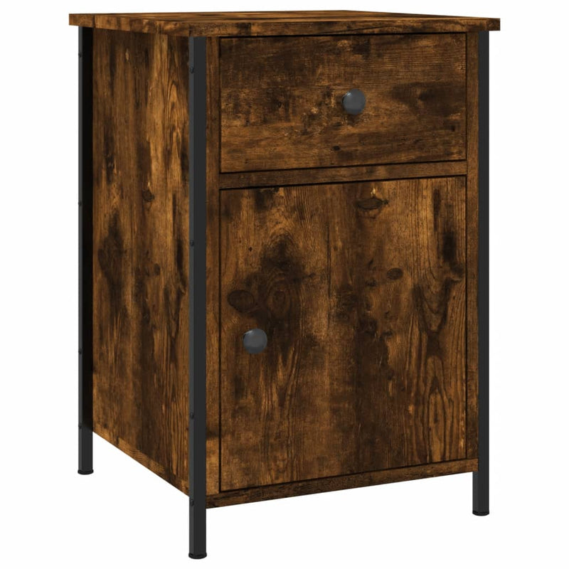 vidaXL 2 db füstös tölgy színű szerelt fa éjjeliszekrény 40x42x60 cm