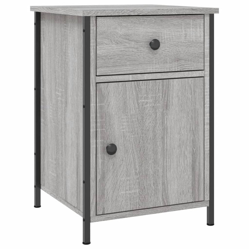 vidaXL 2 db szürke sonoma színű szerelt fa éjjeliszekrény 40x42x60 cm