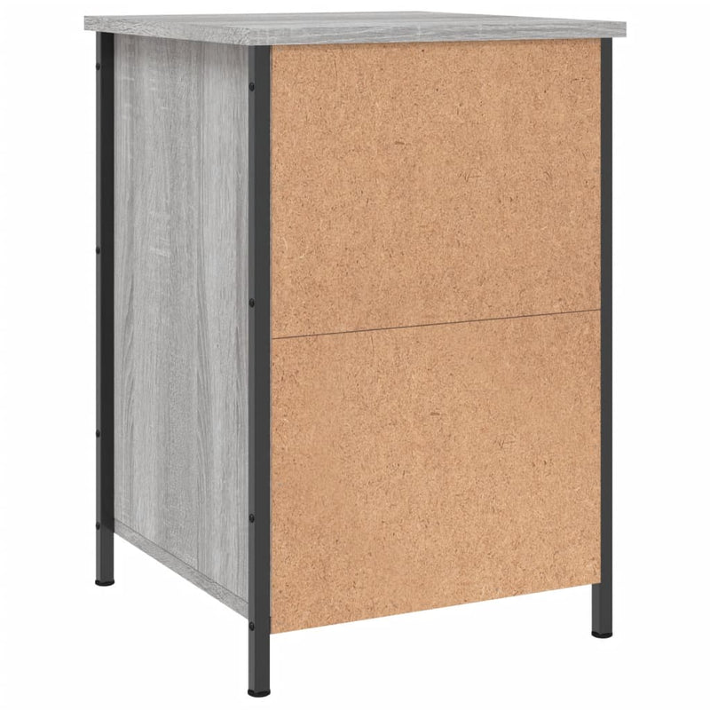 vidaXL 2 db szürke sonoma színű szerelt fa éjjeliszekrény 40x42x60 cm