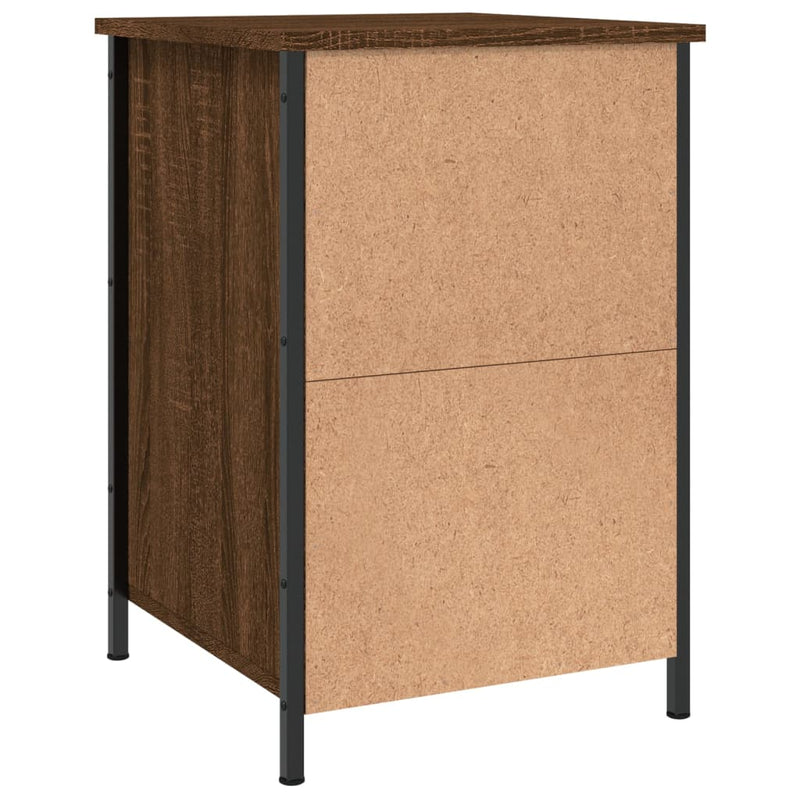 vidaXL 2 db barna tölgyszínű szerelt fa éjjeliszekrény 40 x 42 x 60 cm