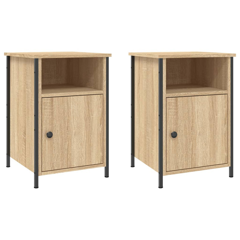 vidaXL 2 db sonoma tölgy színű szerelt fa éjjeliszekrény 40x42x60 cm
