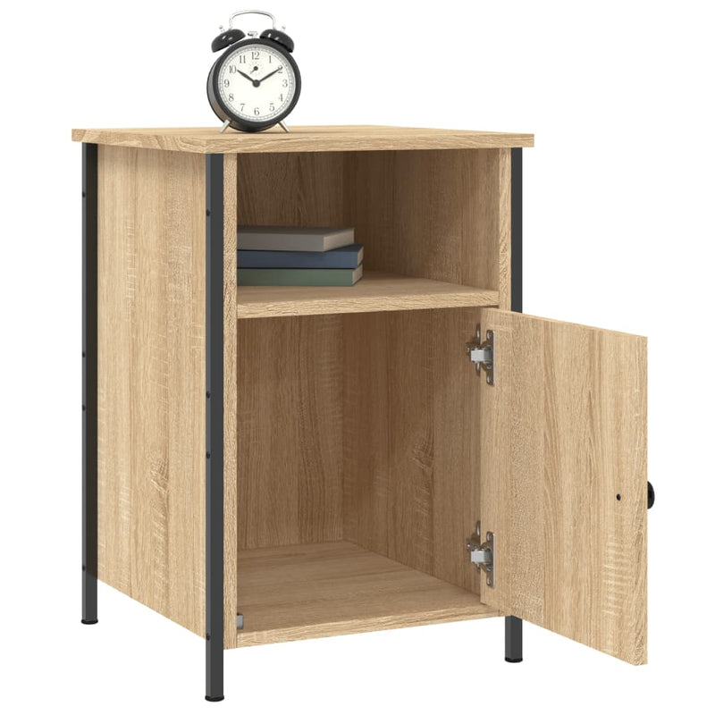 vidaXL 2 db sonoma tölgy színű szerelt fa éjjeliszekrény 40x42x60 cm