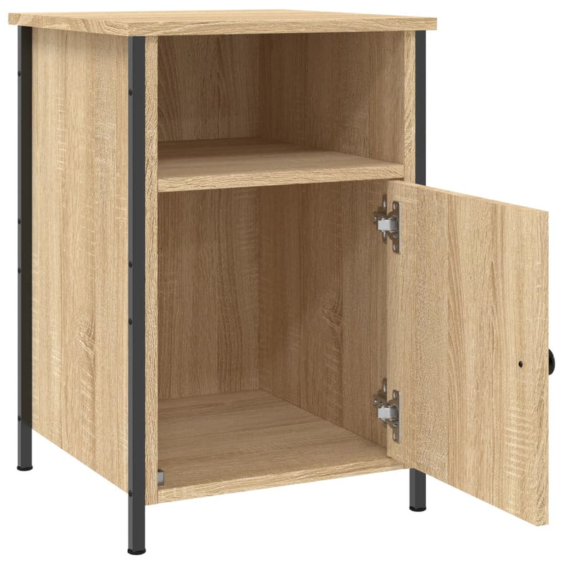 vidaXL 2 db sonoma tölgy színű szerelt fa éjjeliszekrény 40x42x60 cm