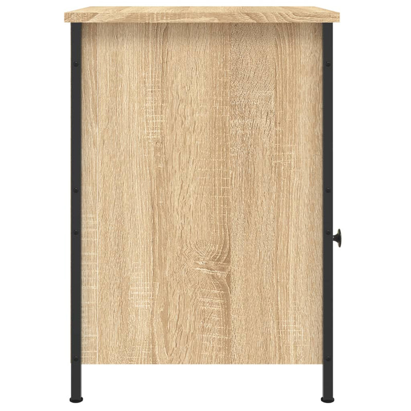 vidaXL 2 db sonoma tölgy színű szerelt fa éjjeliszekrény 40x42x60 cm