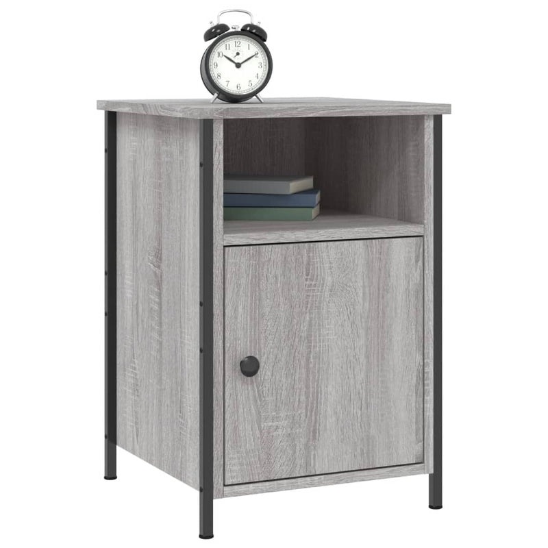 vidaXL 2 db szürke sonoma színű szerelt fa éjjeliszekrény 40x42x60 cm
