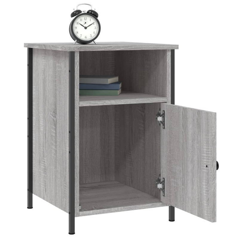 vidaXL 2 db szürke sonoma színű szerelt fa éjjeliszekrény 40x42x60 cm