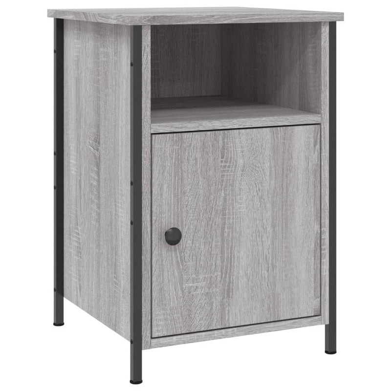 vidaXL 2 db szürke sonoma színű szerelt fa éjjeliszekrény 40x42x60 cm