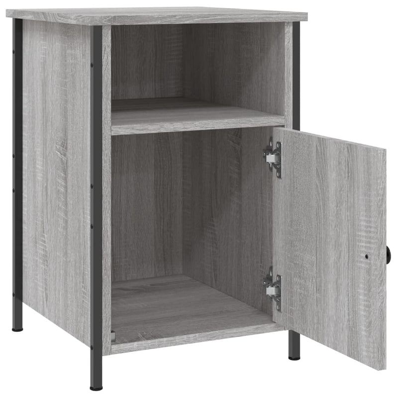 vidaXL 2 db szürke sonoma színű szerelt fa éjjeliszekrény 40x42x60 cm