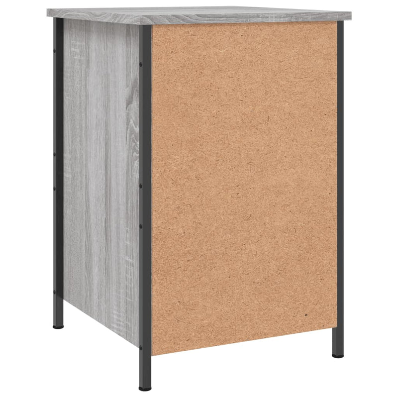 vidaXL 2 db szürke sonoma színű szerelt fa éjjeliszekrény 40x42x60 cm