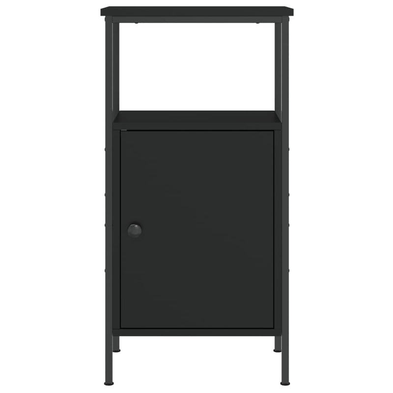 vidaXL fekete szerelt fa éjjeliszekrény 41 x 31 x 80 cm