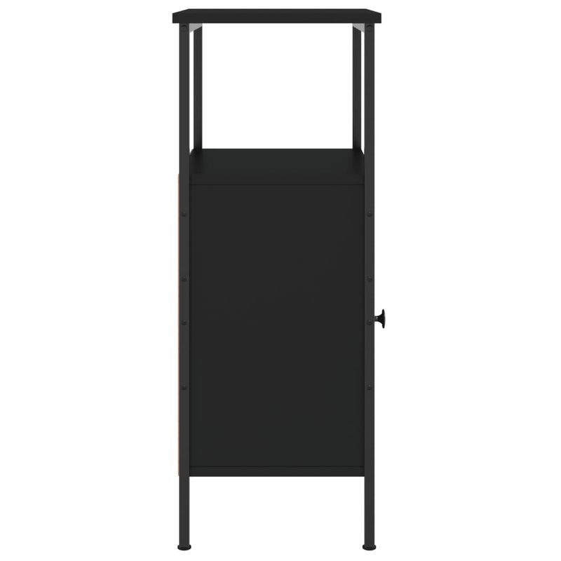 vidaXL fekete szerelt fa éjjeliszekrény 41 x 31 x 80 cm