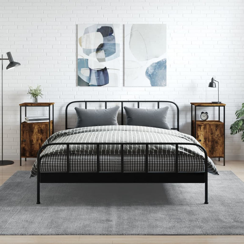 vidaXL 2 db füstös tölgy színű éjjeliszekrény 41 x 31 x 80 cm