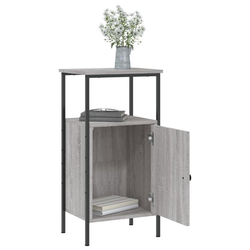vidaXL 2 db szürke sonoma színű éjjeliszekrény 41 x 31 x 80 cm