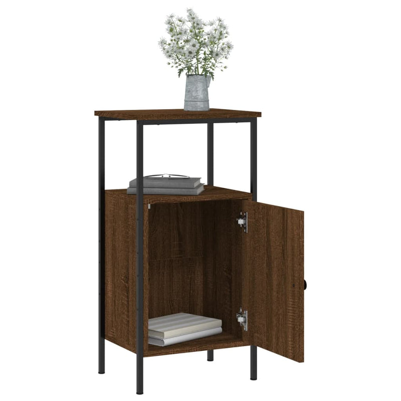 vidaXL 2 db barna tölgyszínű éjjeliszekrény 41 x 31 x 80 cm