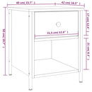 vidaXL sonoma tölgy színű szerelt fa éjjeliszekrény 40x42x50 cm