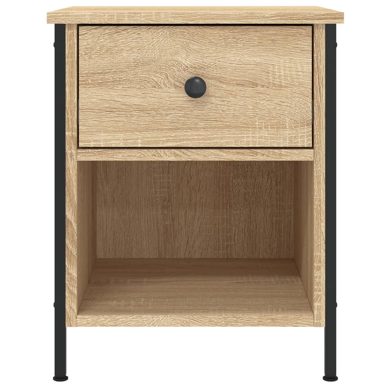 vidaXL 2 db sonoma tölgy színű szerelt fa éjjeliszekrény 40x42x50 cm