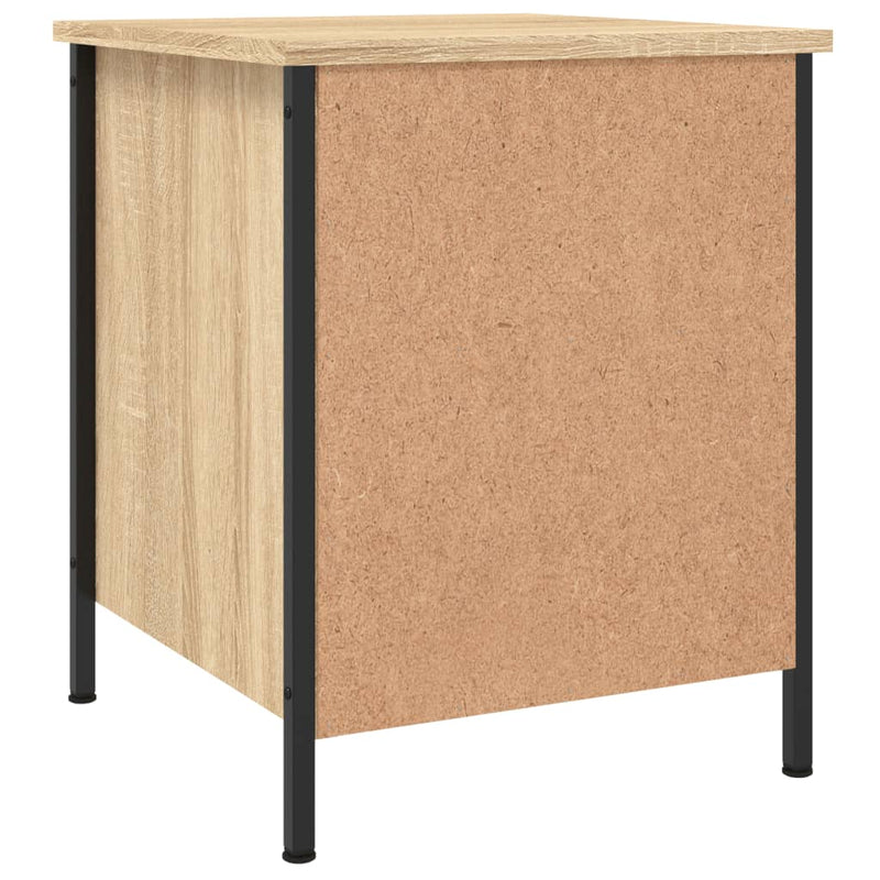 vidaXL 2 db sonoma tölgy színű szerelt fa éjjeliszekrény 40x42x50 cm