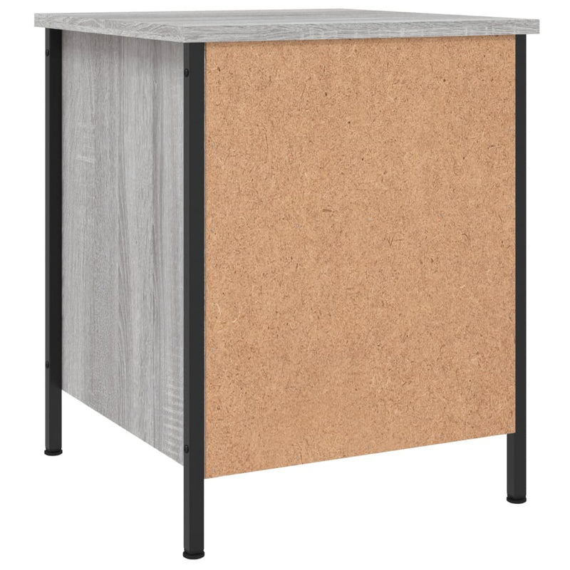 vidaXL 2 db szürke sonoma színű szerelt fa éjjeliszekrény 40x42x50 cm