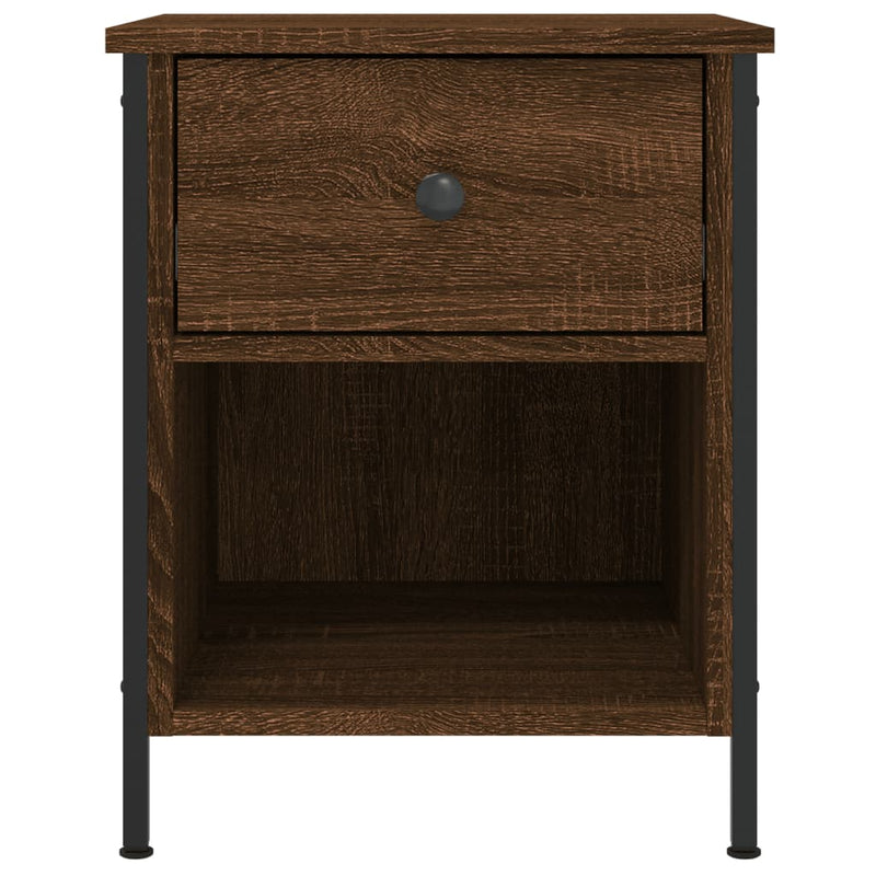 vidaXL 2 db barna tölgyszínű szerelt fa éjjeliszekrény 40x42x50 cm