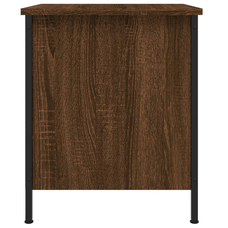 vidaXL 2 db barna tölgyszínű szerelt fa éjjeliszekrény 40x42x50 cm