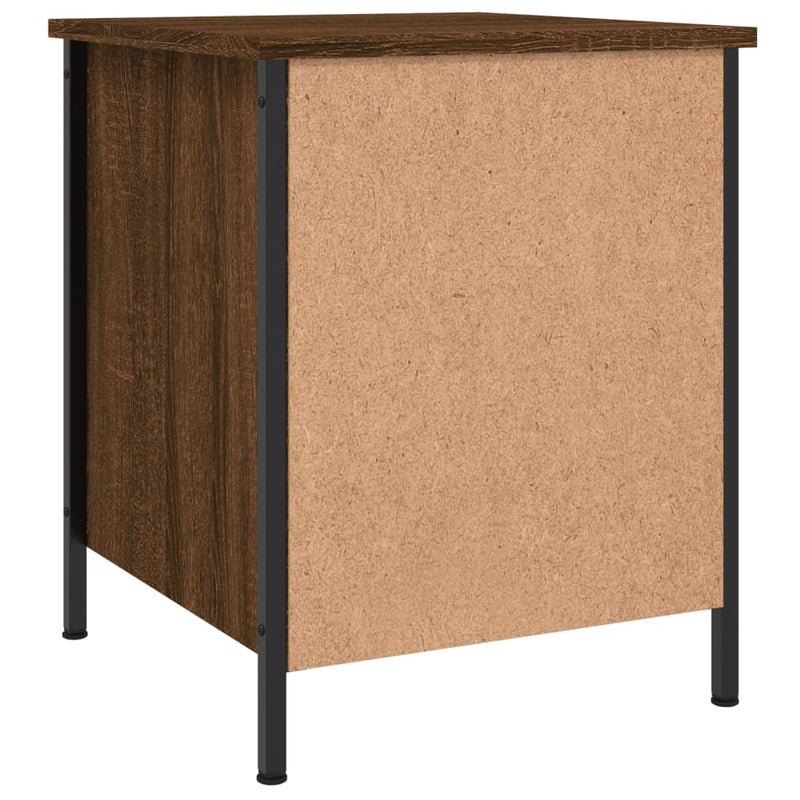 vidaXL 2 db barna tölgyszínű szerelt fa éjjeliszekrény 40x42x50 cm