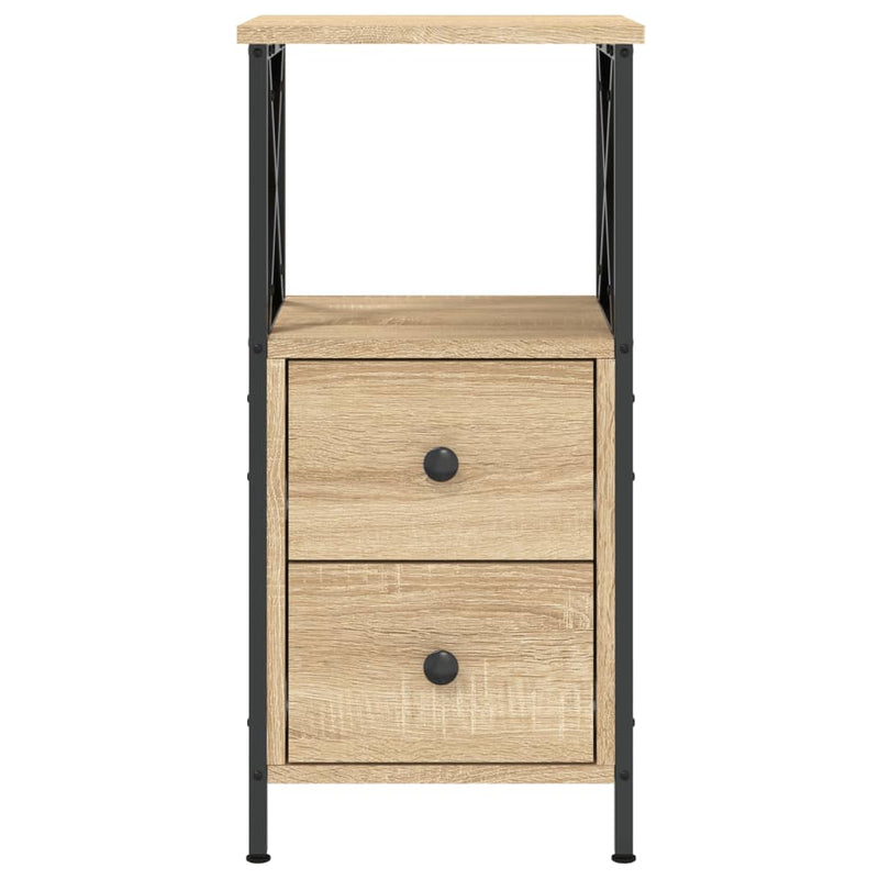 vidaXL sonoma tölgy színű szerelt fa éjjeliszekrény 34x35,5x70 cm