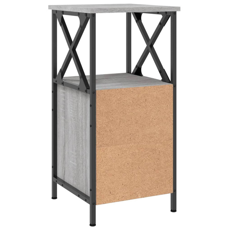 vidaXL 2 db szürke sonoma színű éjjeliszekrény 34x35,5x70 cm
