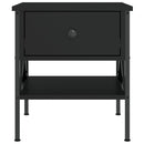 vidaXL 2 db fekete szerelt fa éjjeliszekrény 40 x 42 x 45 cm
