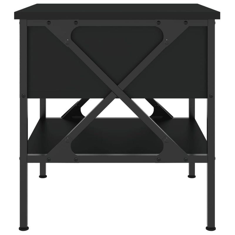 vidaXL 2 db fekete szerelt fa éjjeliszekrény 40 x 42 x 45 cm
