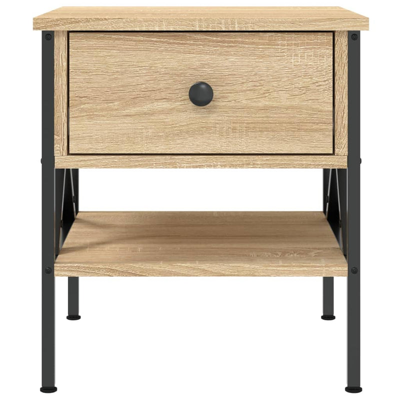 vidaXL 2 db sonoma tölgy színű szerelt fa éjjeliszekrény 40x42x45 cm