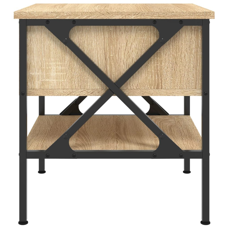 vidaXL 2 db sonoma tölgy színű szerelt fa éjjeliszekrény 40x42x45 cm