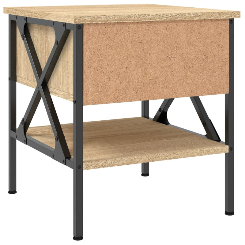vidaXL 2 db sonoma tölgy színű szerelt fa éjjeliszekrény 40x42x45 cm