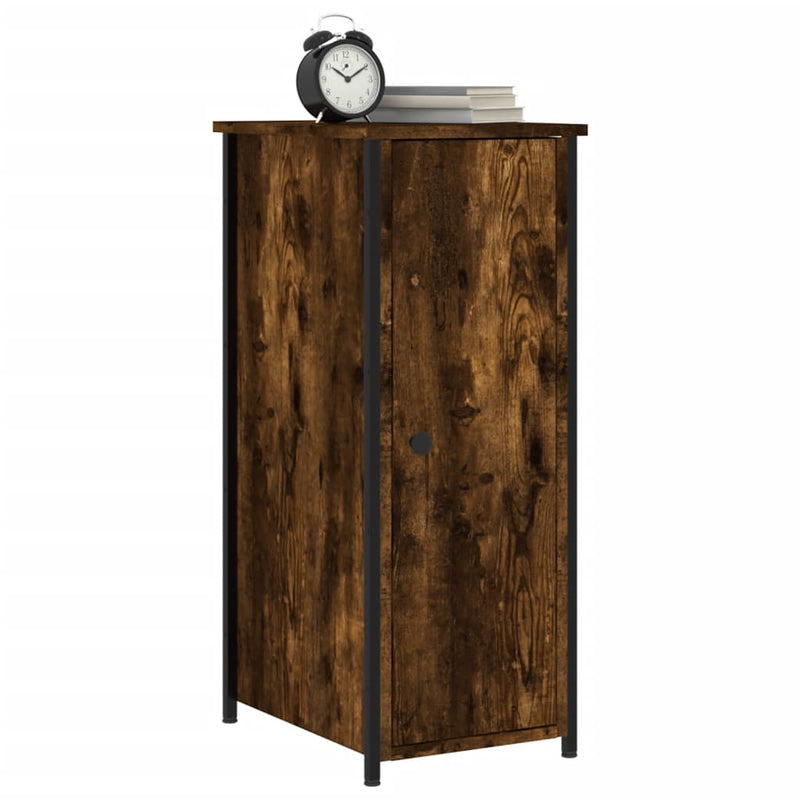 vidaXL 2 db füstös tölgy színű szerelt fa éjjeliszekrény 32x42x80 cm