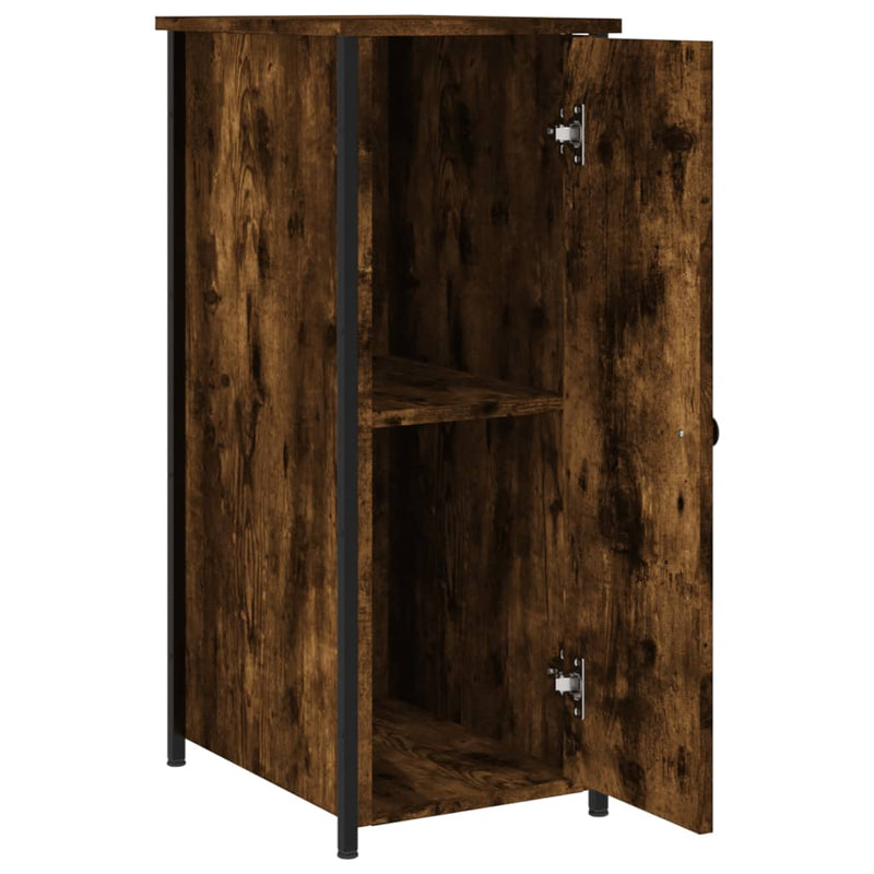 vidaXL 2 db füstös tölgy színű szerelt fa éjjeliszekrény 32x42x80 cm