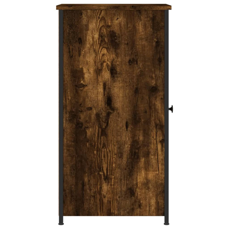 vidaXL 2 db füstös tölgy színű szerelt fa éjjeliszekrény 32x42x80 cm