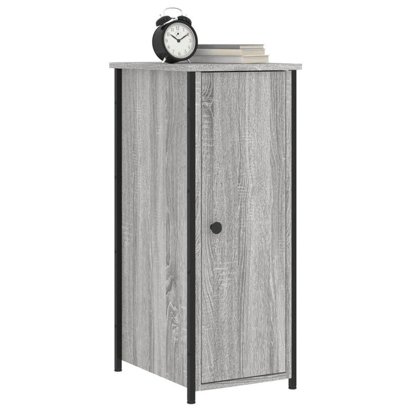 vidaXL 2 db szürke sonoma színű szerelt fa éjjeliszekrény 32x42x80 cm