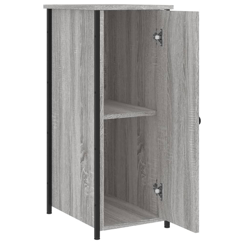 vidaXL 2 db szürke sonoma színű szerelt fa éjjeliszekrény 32x42x80 cm