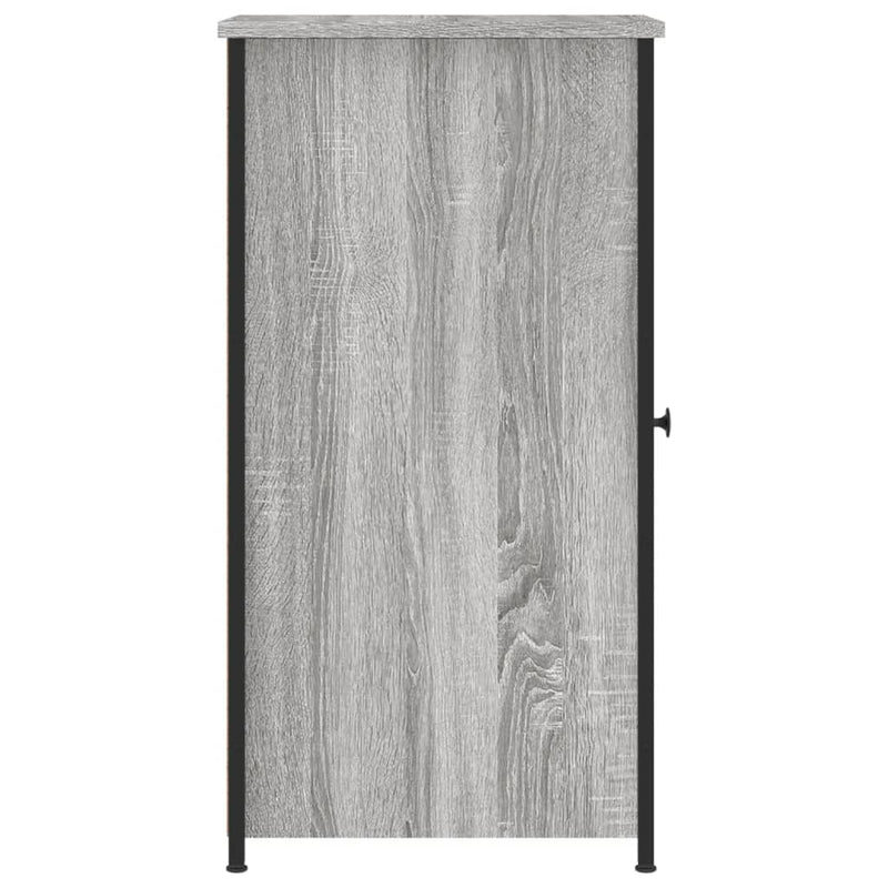 vidaXL 2 db szürke sonoma színű szerelt fa éjjeliszekrény 32x42x80 cm