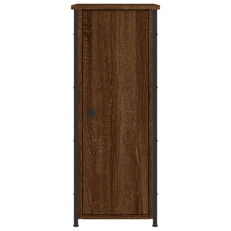 vidaXL barna tölgyszínű szerelt fa éjjeliszekrény 32x42x80 cm