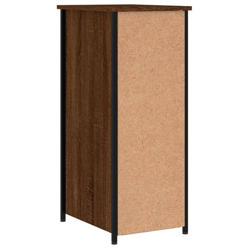 vidaXL barna tölgyszínű szerelt fa éjjeliszekrény 32x42x80 cm