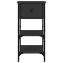 vidaXL 2 db fekete szerelt fa éjjeliszekrény 34x36x70 cm