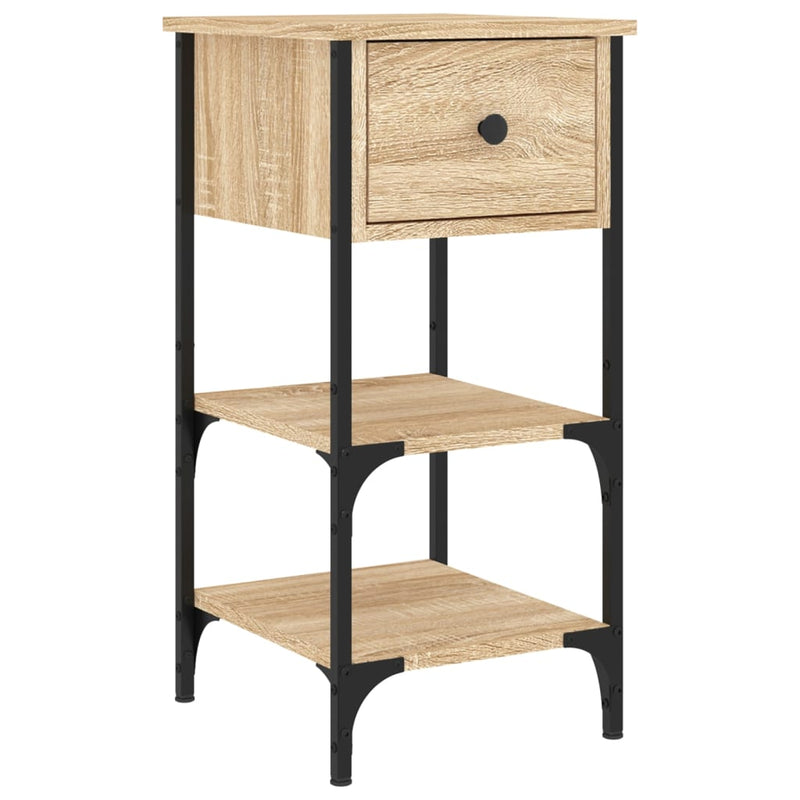 vidaXL 2 db sonoma tölgy színű szerelt fa éjjeliszekrény 34x36x70 cm